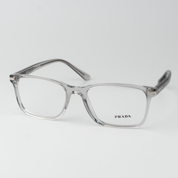 Prada Men Eyeglasses Crystal Grey Square Unisex PR14WV U431O1 BRAND NEW 54mm - Picture 2 of 10